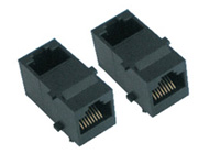 RJ45 LN LINE COUPLER 90 WITH HOOK 8P8C